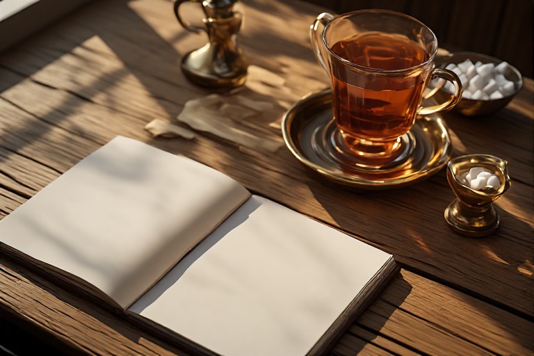 İki Türkçe lehçesinden ortak kelimelerin yazılı olduğu açık defter ve kalem